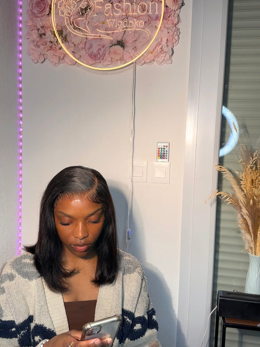 Bob leina 10 pouces mèche 100% brésilienne